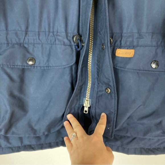 Musto Country | Dark Blue GORE-TEX Poly Coated Polyester Coat S - Picture 6 of 9